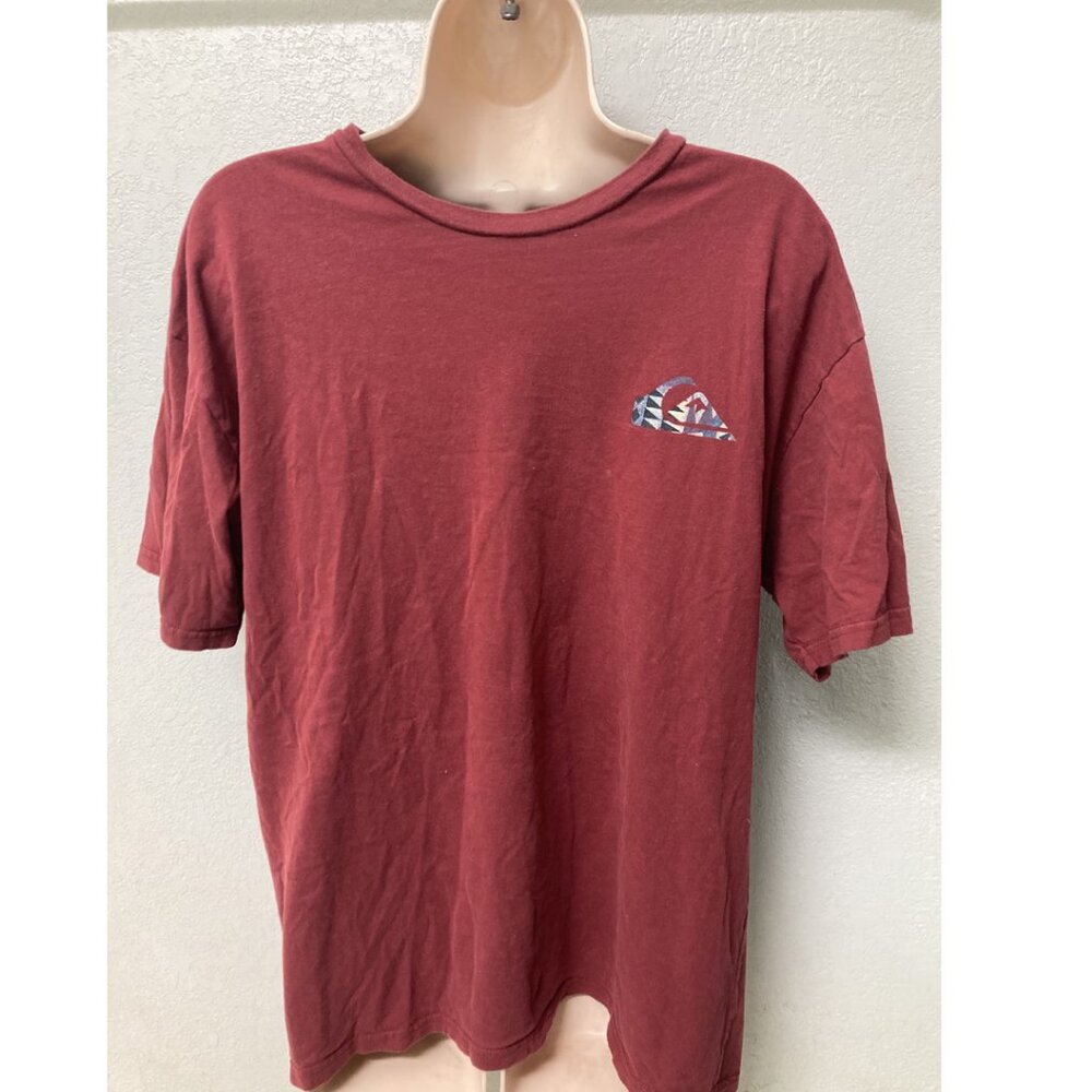 Quicksilver Men’s Large Red Short Sleeve Crew Neck T Shirt